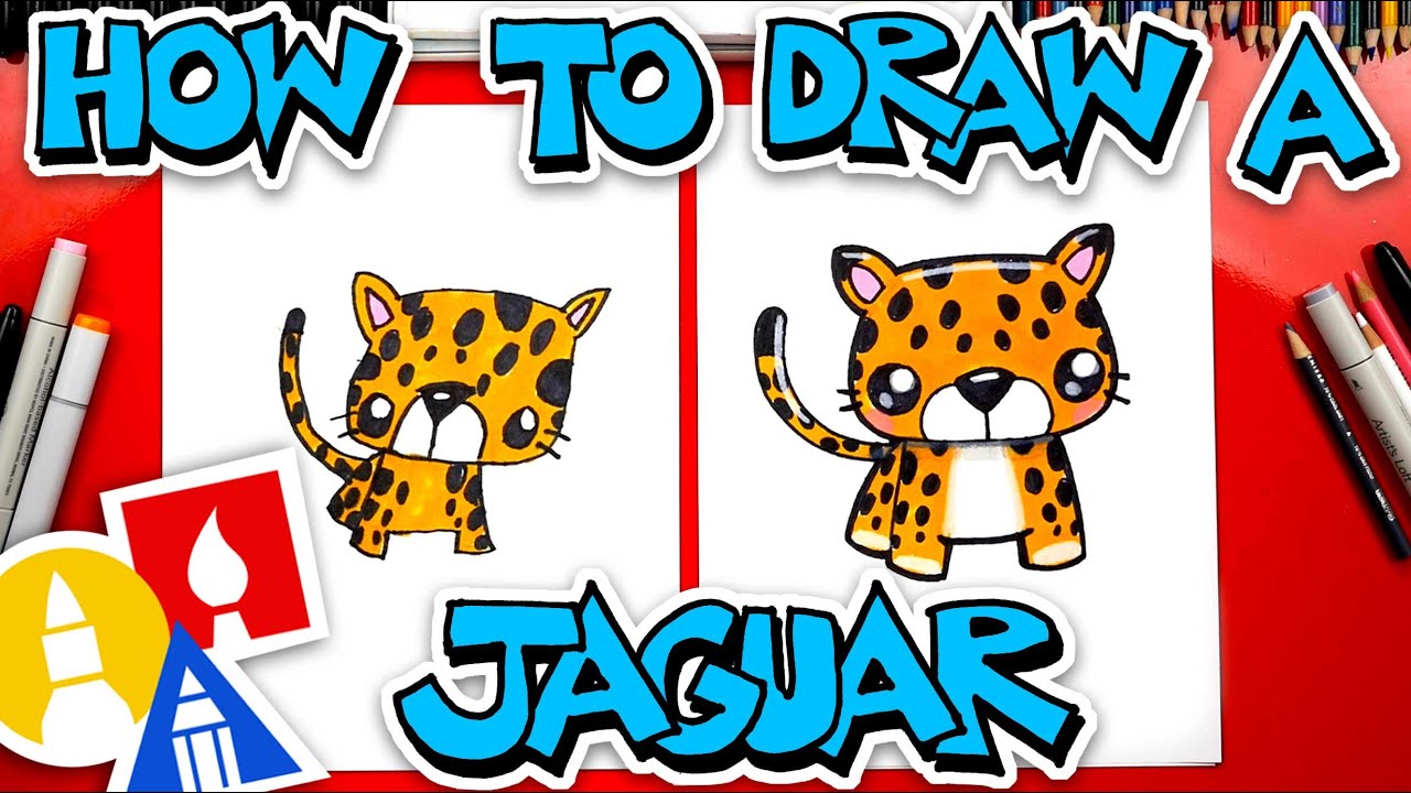 How To Draw A Cartoon Jaguar - YouTube