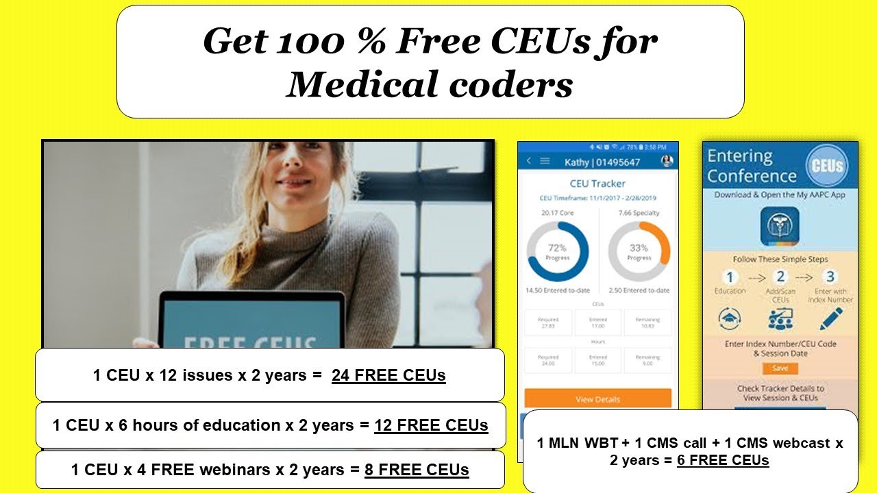 FREE CEUS FOR AAPC MEDICAL CODERS & HOW TO FIND CEUS FOR FREE EARN
