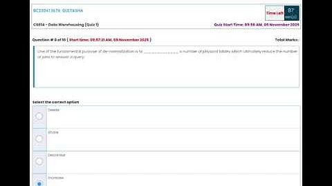 CS614 - Data Warehousing (Quiz 1) 💯 Percent Correct Paid Whatsapp 03426692724