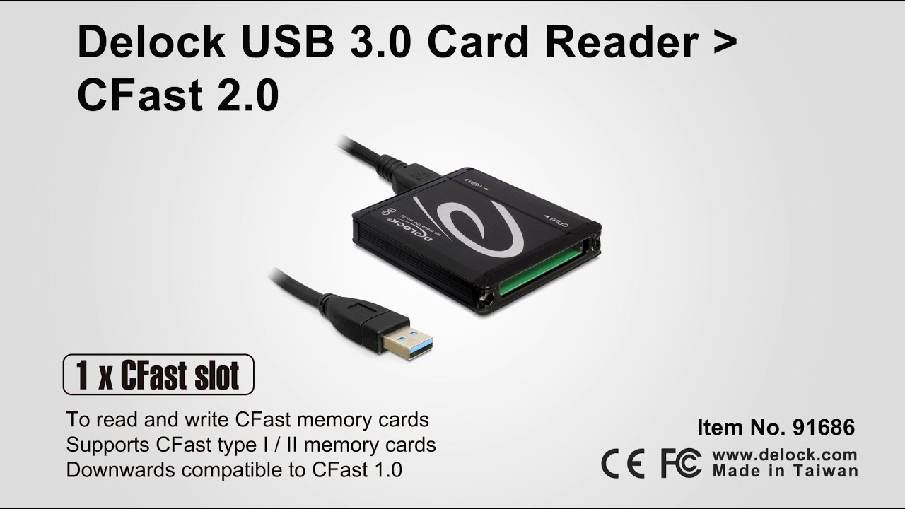 Delock 91686 USB 3.0 Card Reader CFast 2.0