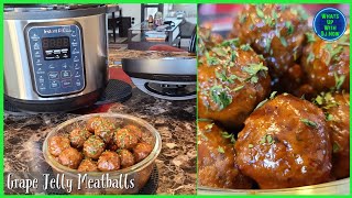 Instant Pot Grape Jelly Meatballs | Easy How to make in just 12 min | Instant Pot Duo Gourmet