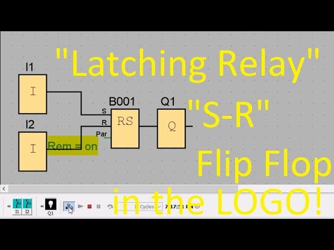 Siemens PLC - Latching Relay or SR Flip Flop in the LOGO!-An important program for starting  motors.