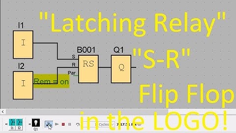 Siemens PLC - Latching Relay or SR Flip Flop in the LOGO!-An important program for starting  motors.