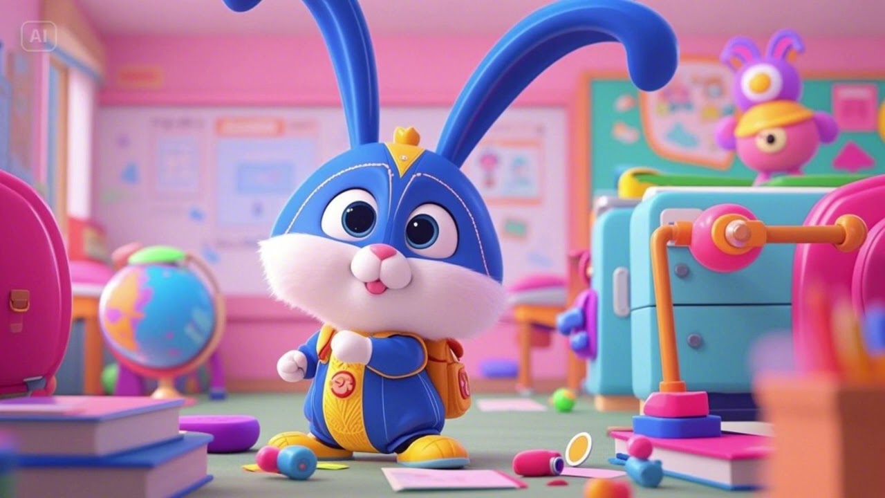 Rabbit School Adventure | Nursery Rhymes & Kids Songs