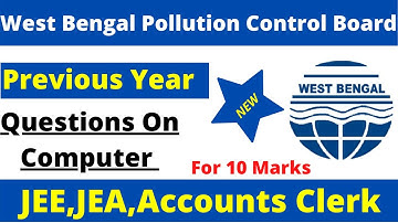 WBPCB Computer Questions 2021 || Previous Year Questions || WB Pollution Control Board Recruitment