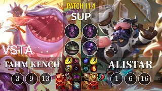 HLE Vsta Tahm Kench vs Alistar Sup - KR Patch 11.4