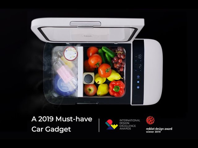 Portable Touch Screen Refrigerator + Danfoss Compressor (White) video thumbnail