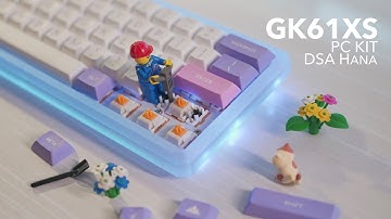 GK61XS PC Kit + DSA Hana Keycap Set Typing Sounds (Glorious Panda Switches)