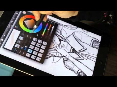 電容式觸控筆 P507 Accu Pen drawing on Apple iPad2