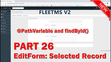 26 - Display Selected Record in Edit Form using @PathVariable and findById()