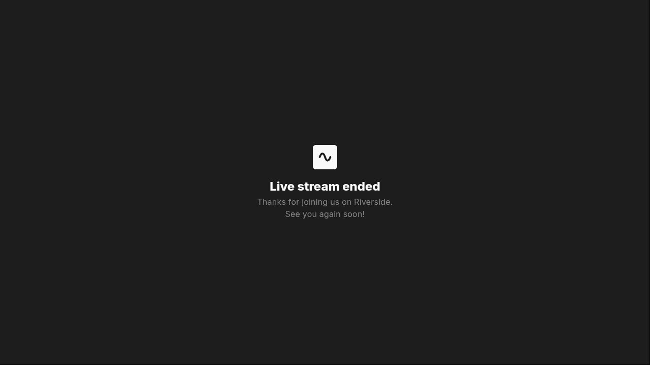 Welcome to our live show!