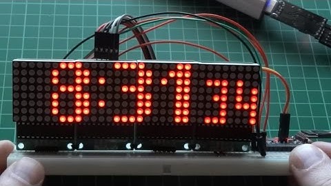 Arduino and MAX7219 LED Matrix clock and thermometer
