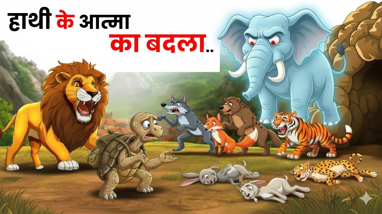 हाथी की मौत का बदला 😱| जिस पर पड़ा काला साया वो मर गया! | Jungle Horror Story | Hindi Cartoon Kahani