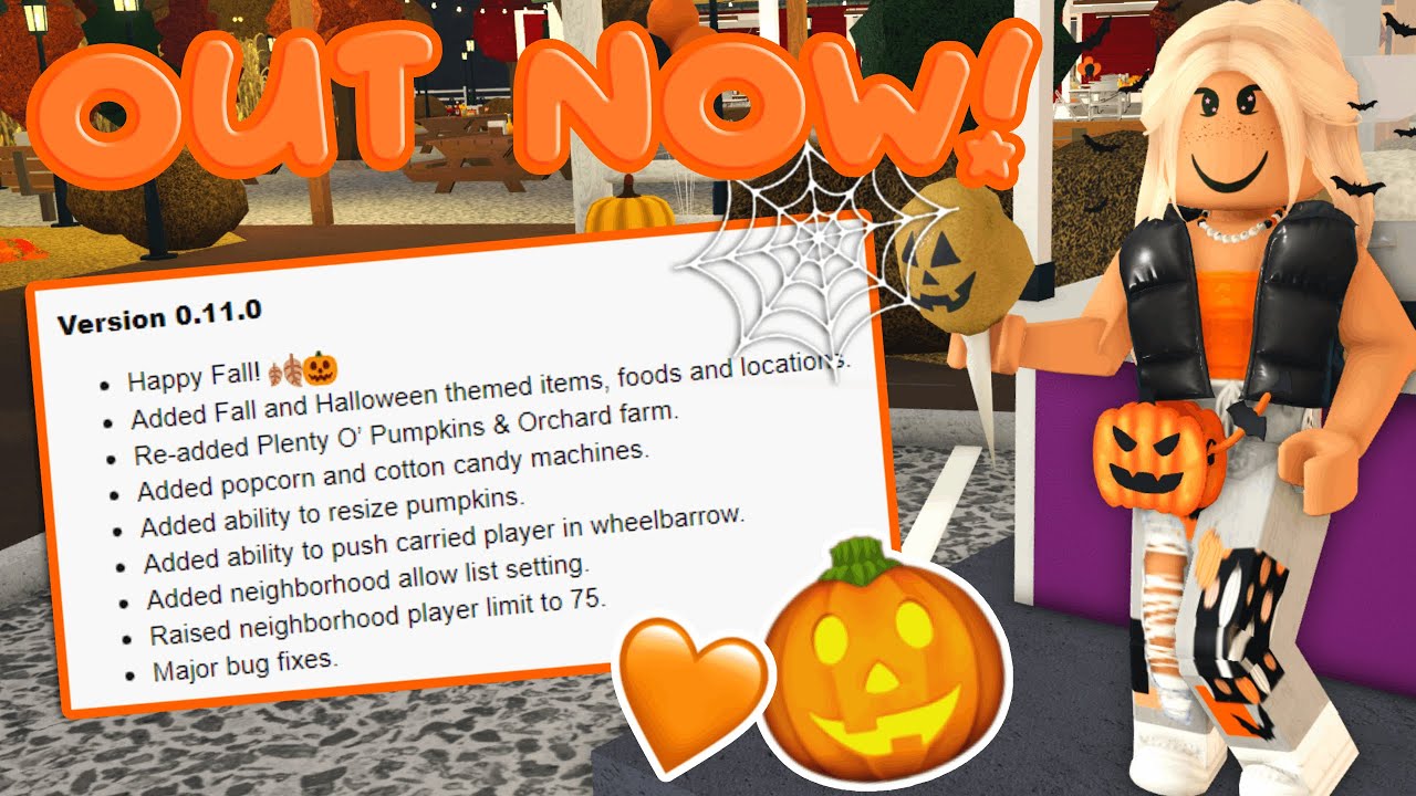Replying to @EVIEE 💕 How to do part two of the bloxburg halloween que, bloxburg fall update 2023 release date