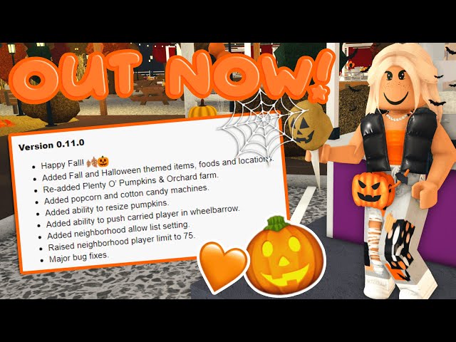 🎃 BLOXBURG FALL/HALLOWEEN UPDATE 2022