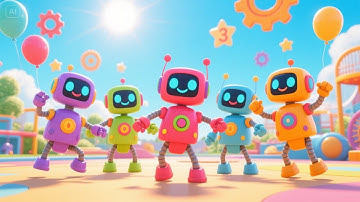 Five Little Robots | Fun Counting Song for Kids | Learning Numbers Rhyme