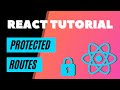 Protected Routes in ReactJS - React Router Dom