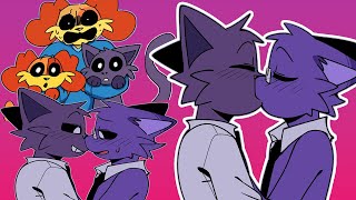 DogDay and CatNap Caught in a Surprise Kiss| Poppy Playtime Chapter 4 Comic Dub