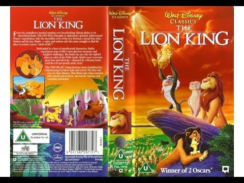 The Lion King UK VHS opening and closing (1995) - YouTube