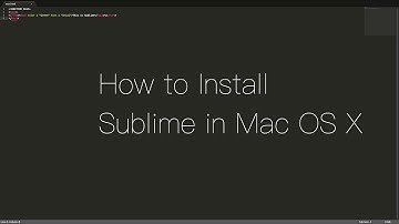 How to Install Sublime Text 2 in Mac OS X