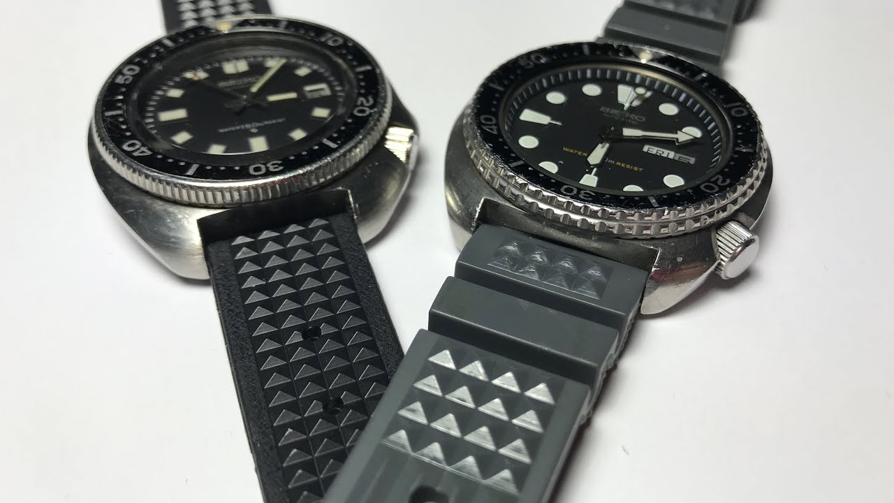 Seiko Waffle Strap Review-WJean 6105-8110 (+ Tropic strap comparison) -  YouTube