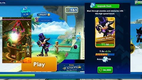 Sonic Dash 2024 - Vampire Shadow Unlocked and Fully Upgraded