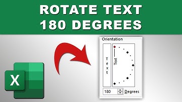 How to rotate text 180 degrees in excel