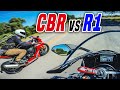 Yamaha R1 vs Honda CBR1000RR - 160mph+ RACE!!