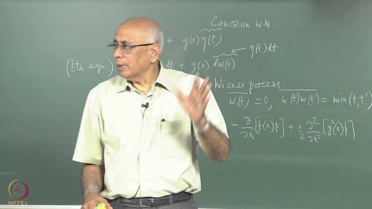 Mod-01 Lec-16 Ito^ and Fokker-Planck equations for diffusion processes