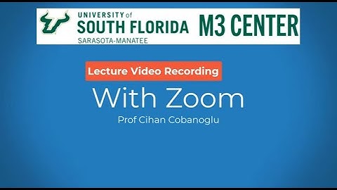 How to record a lecture video using Zoom