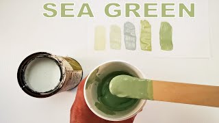 How To Make Sea Green Color or Dark Aqua With Acrylic Water Color Paints