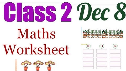 Class 2 Maths worksheet December 8|English Medium| kite victers std 2 Maths class  December 8