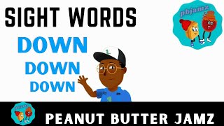 Sight Word Down Song Down Peanut Er Jamz Nursery Rhymes Kids Songs