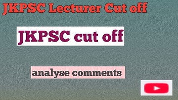 Cut-Off of  JKPSC lecturer 2025