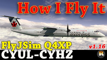 X-Plane 11 | FlyJSim Q4XP | CYUL-CYHZ | VACanada | No Commentary