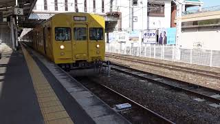 【新見始発・岡山駅で切り離し】115系（D-31+A-16）普通播州赤穂行・岡山行発車（倉敷駅5番のりば）※前3両播州赤穂行、後4両岡山行