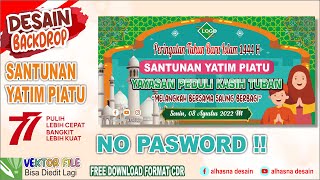 Desain Banner Spanduk Santunan Anak Yatim di bulan muharram 1444 H | Free Download