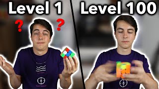 Rubik's Cube From Level 1 to Level 100 (WHAT'S YOUR LEVEL?)