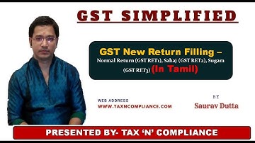 GST New Returns - Normal Return (GST RET1), Sahaj (GST RET2), Sugam (GST RET3) - In Tamil
