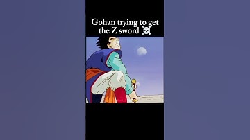 Gohan trying to get the Z sword ☠️ #dbz #gohan #goku #shorts