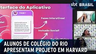 Video alunos-de-colegio-publico-do-rio-apresentam-projeto-inovador-em-harvard-sbt-brasil-06-05-24