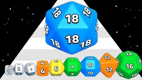 NICE DICE 3D RUN Gameplay: Level Up Number blocks Max Level | All Games Weekly