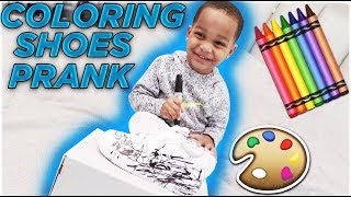 DJ Drawing On Mommy Shoes Prank | DJ's Clubhouse