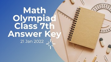 Math Olympiad Class 7th Answer key