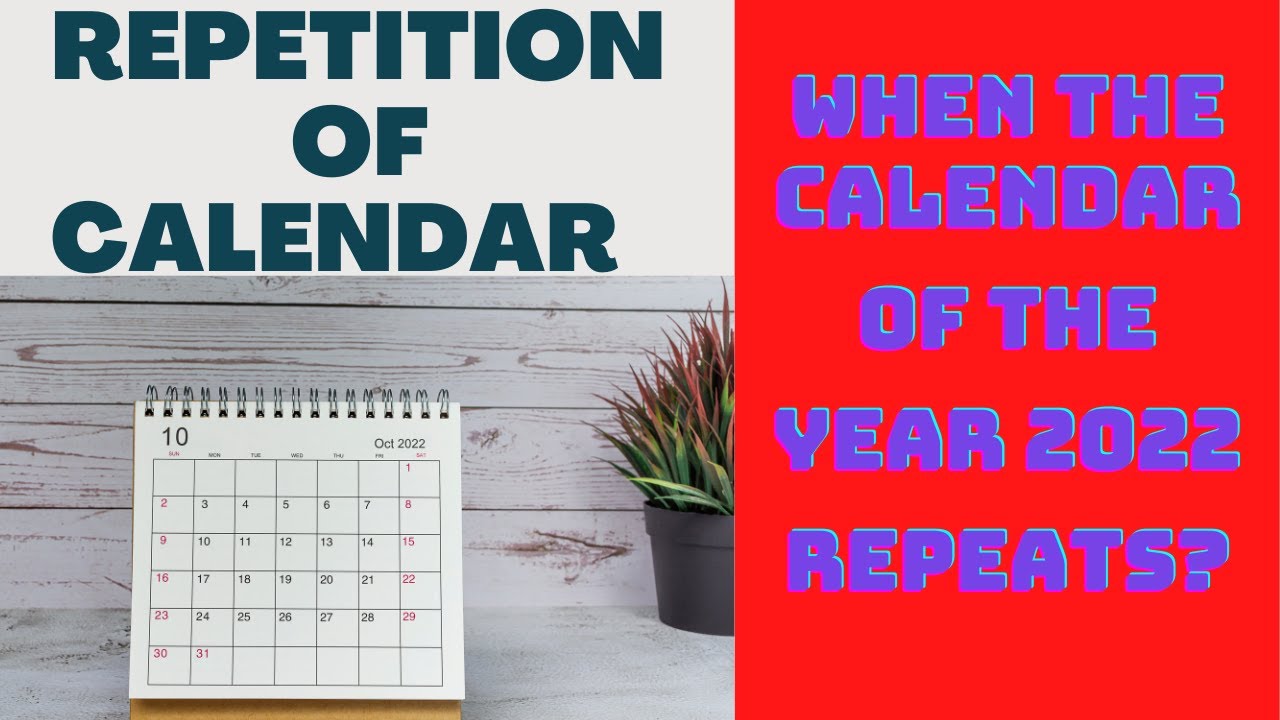 Calendar Reasoning Tricks Calendar of the Year Repeats in how Many