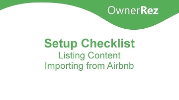 Setup Checklist - Listing Content - Importing from Airbnb