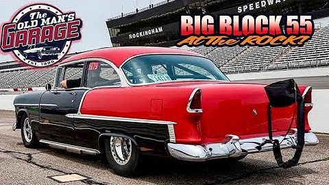 CRUISING A BIG BLOCK 55 CHEVY ON A NASCAR TRACK?  Rockingham was LIT!!! 🔥