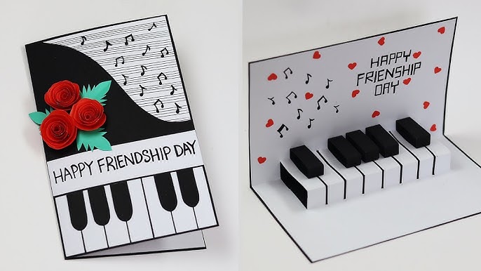 Jeg regner med Absolut dræne Pop Up Piano Card For Friendship Day | How To Make Friendship Day Special  Card For Best Friend - YouTube