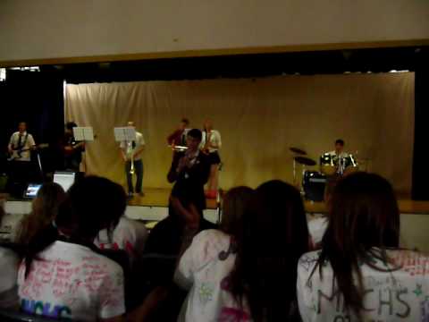 MHCHS leavers assembly band playing Smooth by Sant...