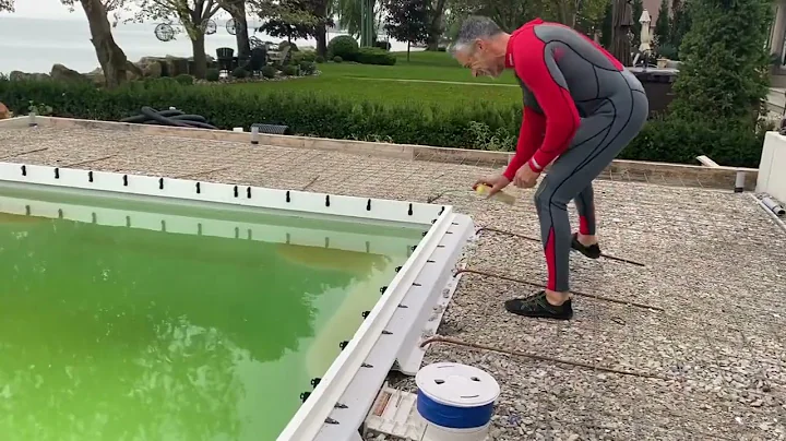 Modern Moulding coping on a fiberglass pool using our FG clips.